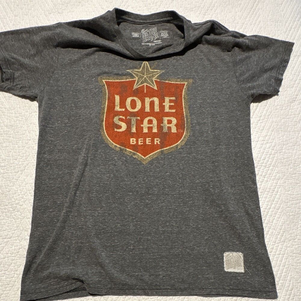 Original Retro Brand Texas Ash Lone Star Beer Logo Short Sleeve T-Shirt